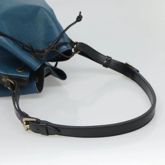 LOUIS VUITTON Epi Petit Noe Shoulder Bag Bicolor Black Blue M44152 Auth gh240 - Picture 7 of 16